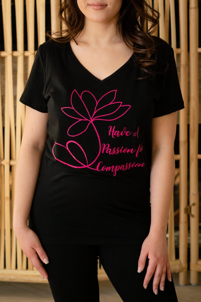Braless Black/Pink Inspirational T-shirt - Flying Lotus Apparel