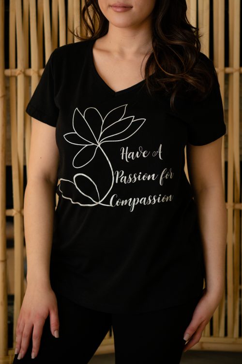 Braless Black/Silver Inspirational T-shirt - Flying Lotus Apparel