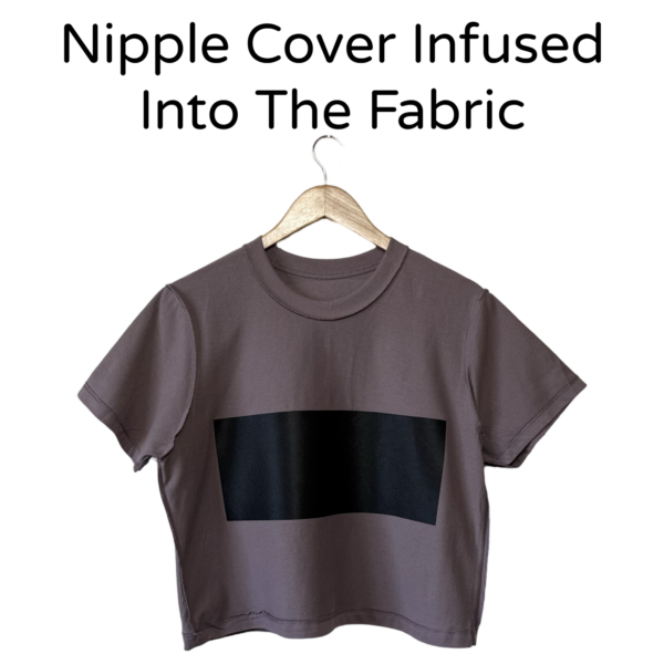 Bra Optional Crop Top – Built-In Nipple Cover - Image 4